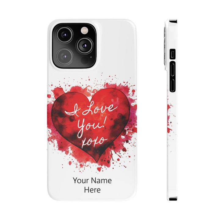 Slim Custom Personalized Valentine Love Gift for Her Cute Phone Cases for Iphone 16 Pro Max | iPhone 15 Case | iPhone 15 Pro Max Case, Iphone 14, 13, 12, 11, 10, 8, 7 - Studio40ParkLane