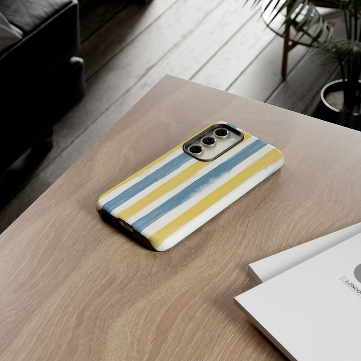 Tough Cute Yellow Stripes Phone Case, for IPhone 17 Pro Max | Iphone 17 Air, Iphone 16, IPhone 15, 14 13 12, Samsung Galaxy S26, S25, S24, S23 - Studio40ParkLane