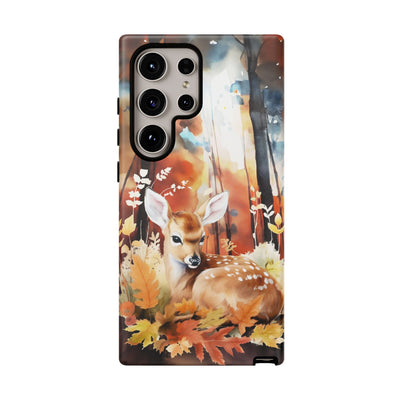 Autumn Fall Deer Forest Gift for Her Cute Phone Case for, Samsung Galaxy S24, S23, S22, S21, IPhone 16 Case | Iphone 15, Iphone 14, IPhone 13 Case