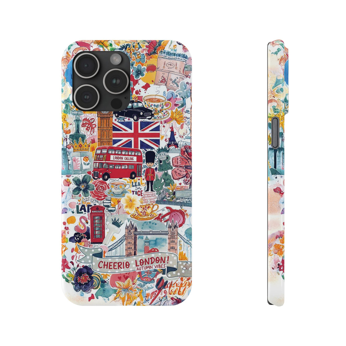 Slim London England Coquette Collage Cute Phone Case for Iphone 17 - | iPhone 16 Pro Max Case | iPhone 15 Case Iphone 14 13 12 11 10 9 8 7 - Studio40ParkLane