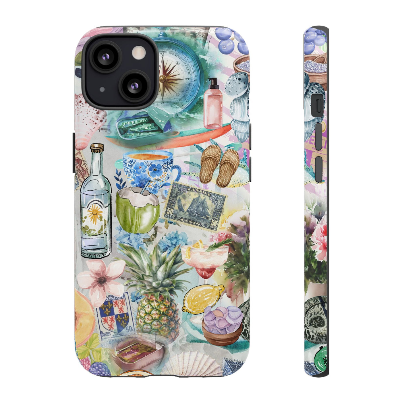 Impact Resistant, Travel Coquette Collage, Cute Phone Cases for Samsung S24, S23, S22, S21, IPhone 15 pro Iphone 14 pro Iphone 13 IPhone 12 Iphone 11