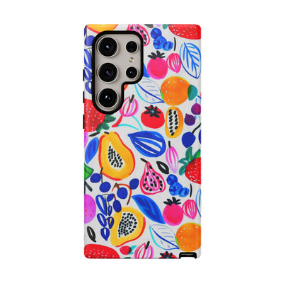 Cute Samsung Phone Case | Aesthetic Samsung Phone Case | Galaxy S23, S22, S21, S20 | Summer Fruit Cocktail, Protective Phone Case
