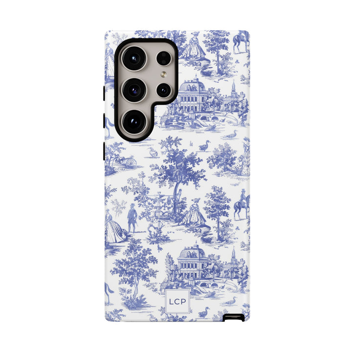 Personalized Custom French Toile Tough Cute Phone Case For Apple iPhone 18, 17, 16, 15 14, Pro Max, Samsung Galaxy S26, S25, S24 Plus Ultra