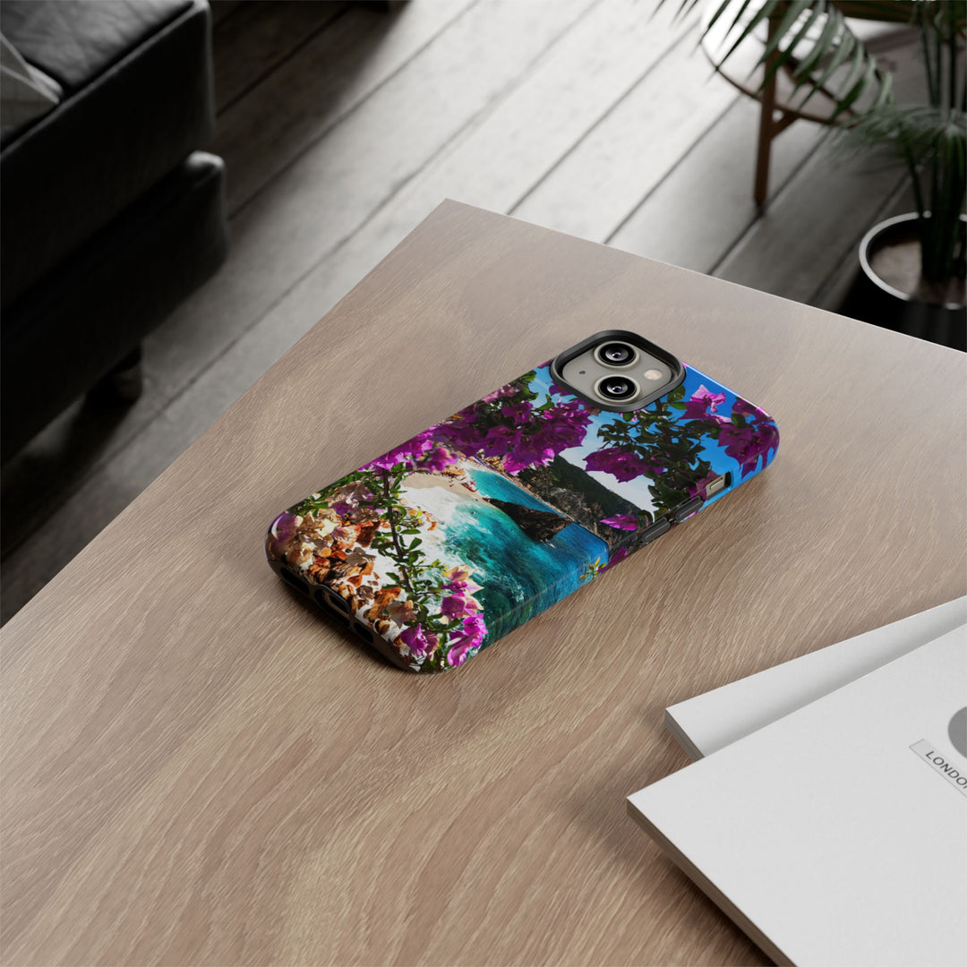 Impact Resistant, Bougainvillea Seaview, Cute Phone Cases for Samsung S24, S23, S22, S21, IPhone 15 pro Iphone 14 pro Iphone 13 IPhone 12 Iphone 11 - Studio40ParkLane