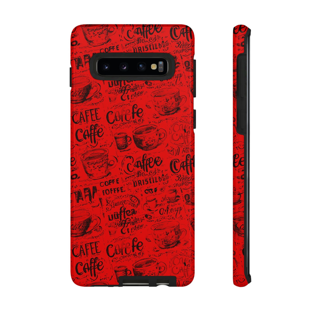 Cute Samsung Phone Case | Aesthetic Samsung Phone Case | Galaxy S23, S22, S21, S20 | Red Black Coffee, Protective Phone Case - Studio40ParkLane