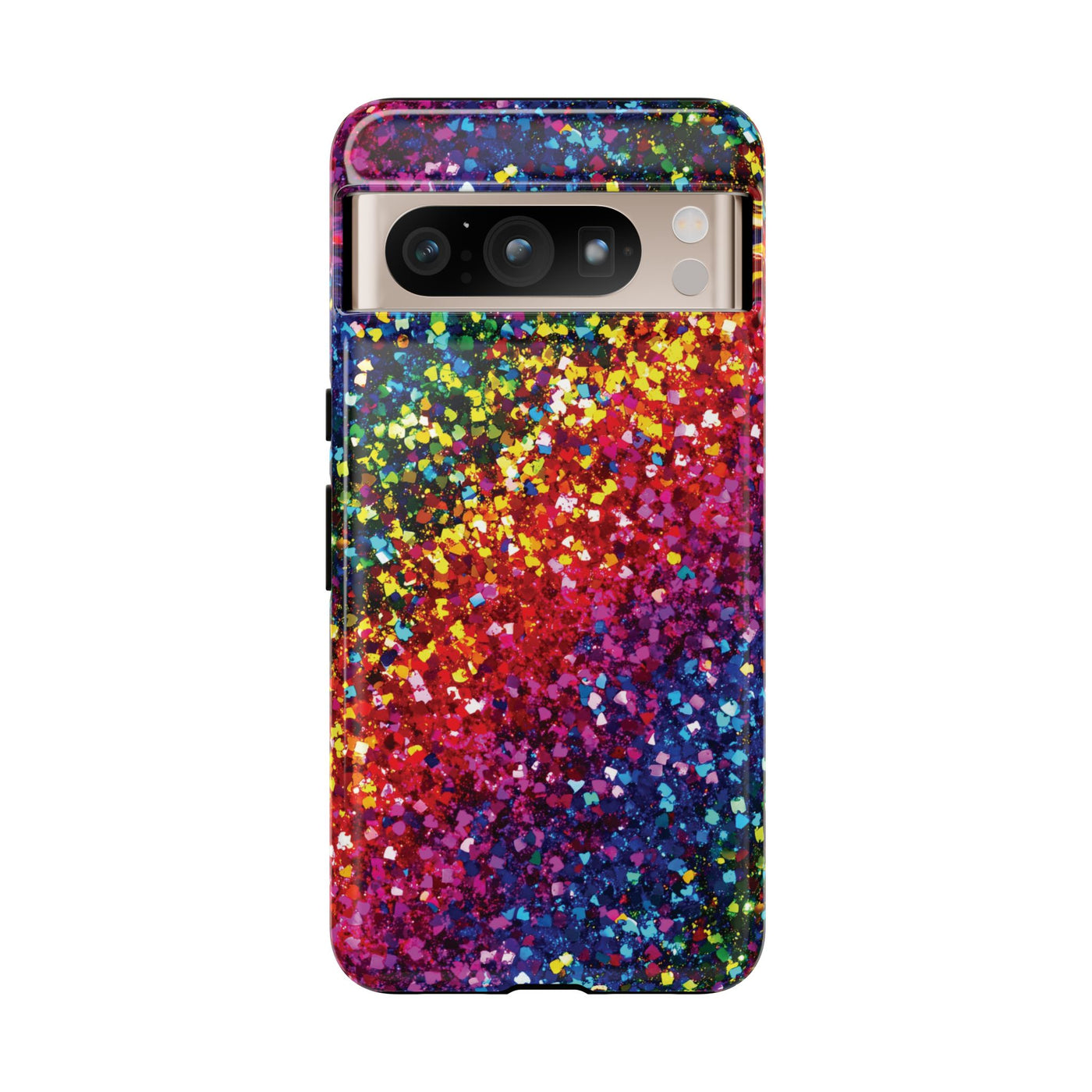 Faux Chic Play on Glitter Effect Cute Phone Case, for IPhone 16 pro Max | Iphone 15, Iphone 14, IPhone 13 Case, 11 8 7, Samsung Galaxy S24, S23, S22, S21, 2 Layer Protection