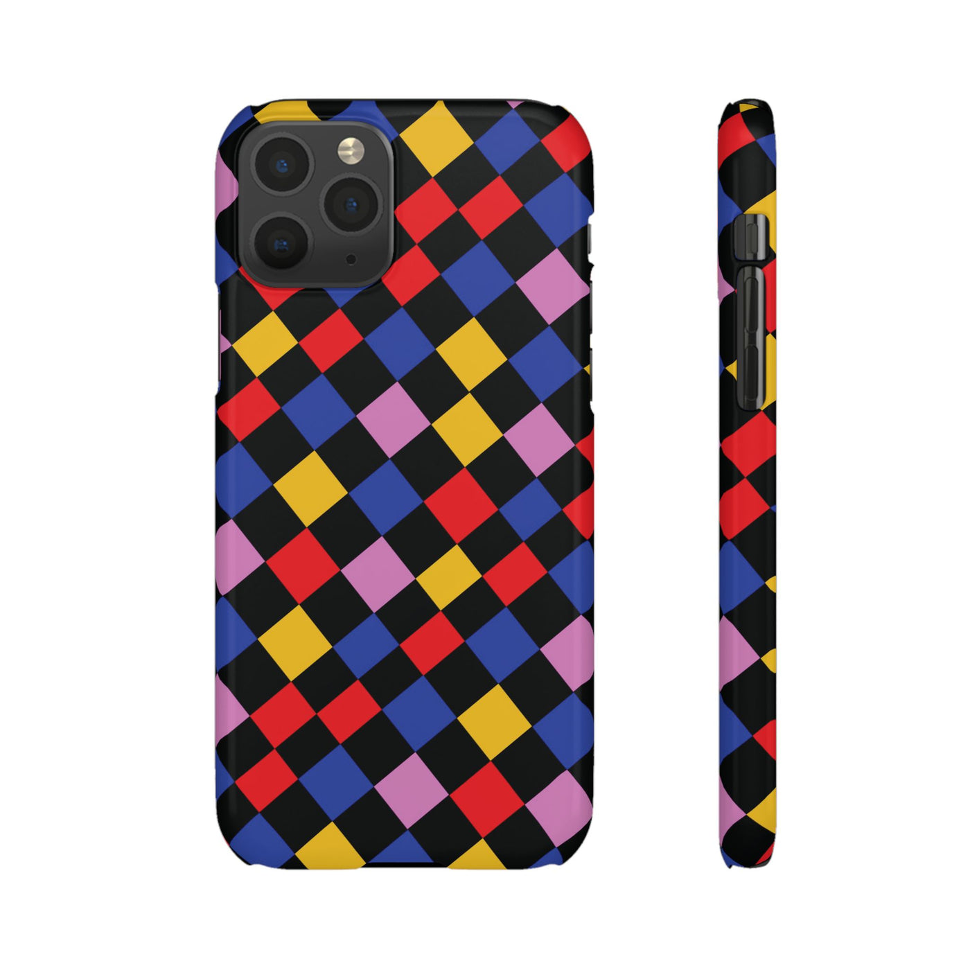Colorful Checkerboard Cute Phone Case - Sleek Snap - for iPhone 16 15 14 13 12 11 Max Pro Plus Samsung Galaxy S24 S23 S22 S21 S20 Plus Ultra - Studio40ParkLane