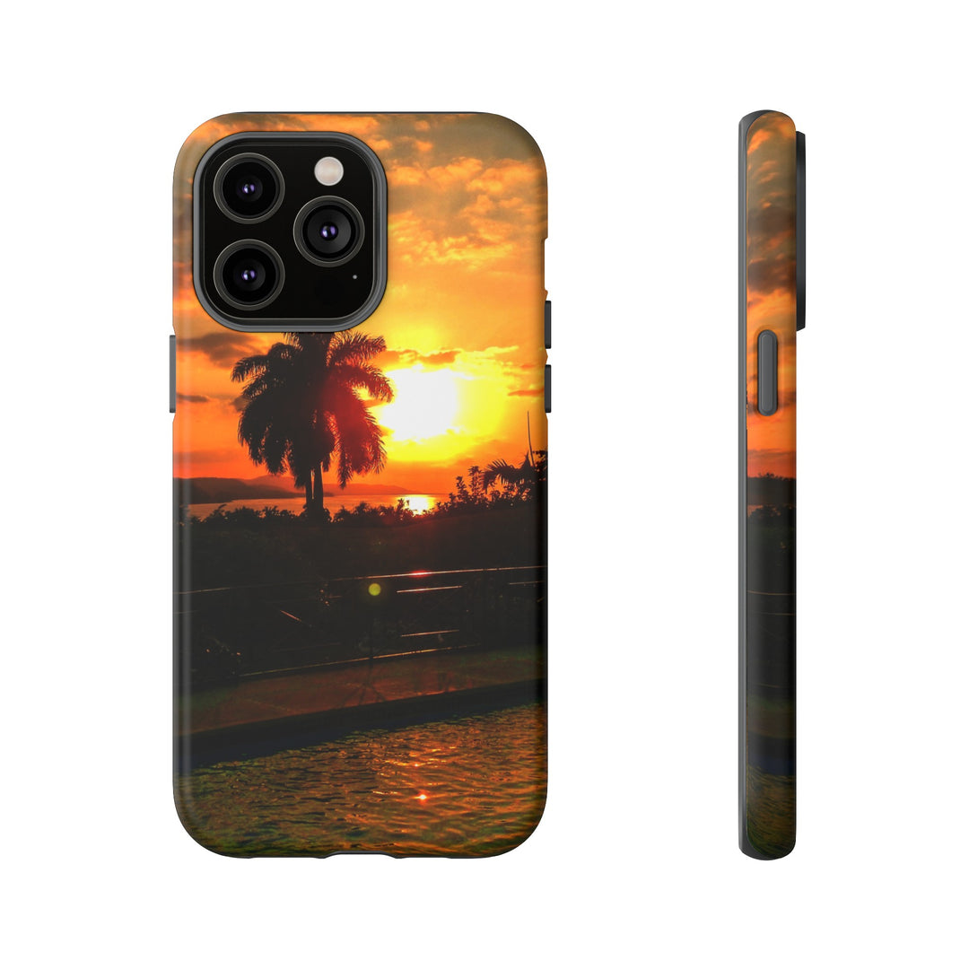 Cute Samsung Case | Cool Iphone Case | Summer Jamaica Pool Sunset, Samsung S24, S23, S22, S21, IPhone 15 Case | Iphone 14 Case, Iphone 13 Case - Studio40ParkLane
