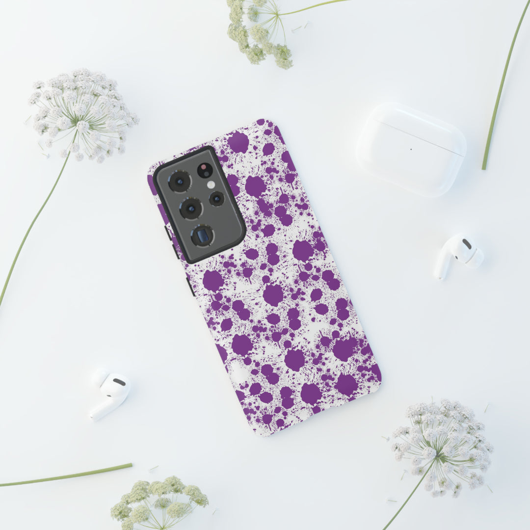 Cool Phone Case | Aesthetic Phone Case | Paint Splash Purple | For Samsung Galaxy S23, S22, S21, S20 | Luxury Double Layer | Cute - Studio40ParkLane
