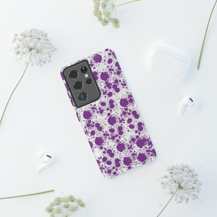 Cool Phone Case | Aesthetic Phone Case | Paint Splash Purple | For Samsung Galaxy S23, S22, S21, S20 | Luxury Double Layer | Cute - Studio40ParkLane
