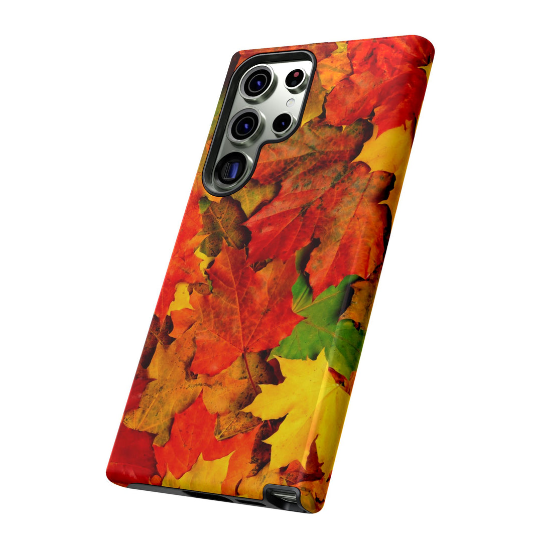 Fall Leaves Impact Resistant, Cute Phone Cases for Samsung S24, S23, S22, S21, IPhone 15 pro Iphone 14 pro Iphone 13 IPhone 12 Iphone 11 - Studio40ParkLane