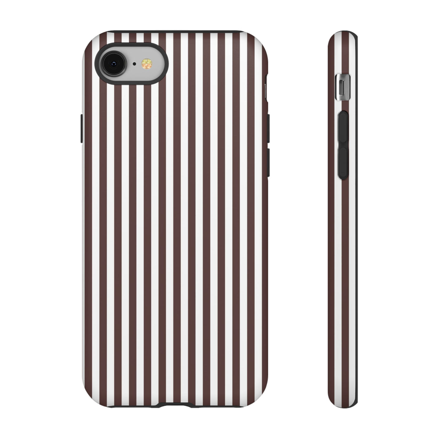 Tough Premium Brown Stripes Phone Case Gift for Her - For Apple iPhone 16 Pro Max 16e iPhone 15 Pro iPhone Iphone 14 Plus 13 Pro 12 SE XR - Studio40ParkLane