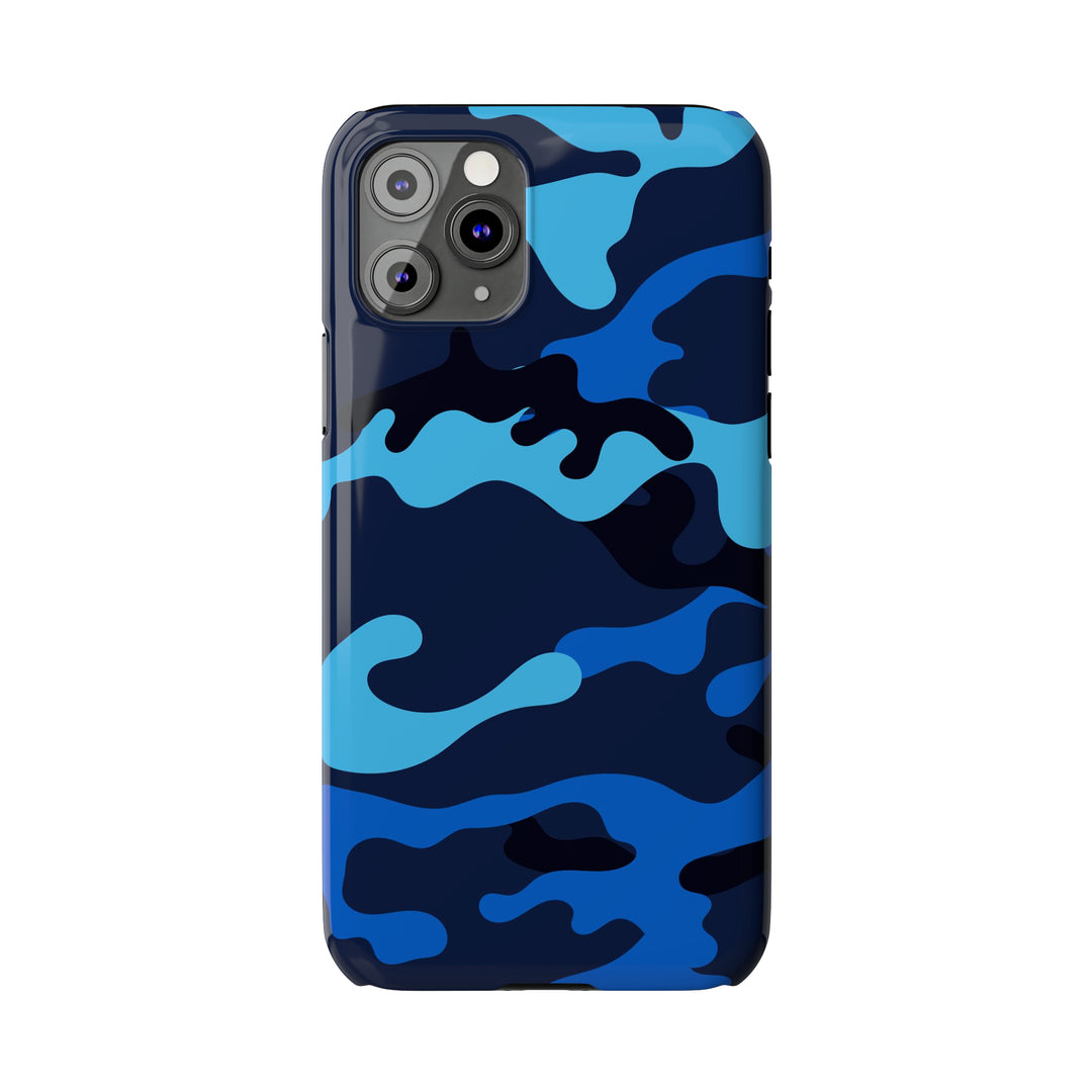 Slim Cute Phone Cases for Iphone - | iPhone 15 Case | iPhone 15 Pro Max Case, Iphone 14 Case, Iphone 14 Pro Max, Iphone 13, Blue Camouflage - Studio40ParkLane