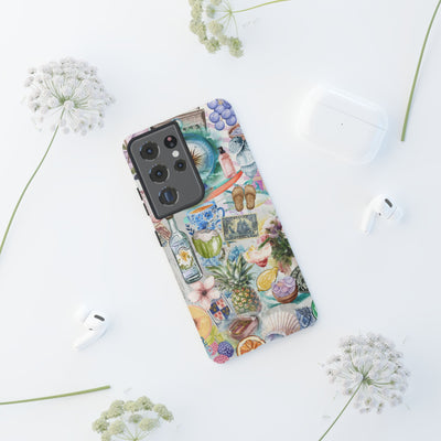 Impact Resistant, Travel Coquette Collage, Cute Phone Cases for Samsung S24, S23, S22, S21, IPhone 15 pro Iphone 14 pro Iphone 13 IPhone 12 Iphone 11