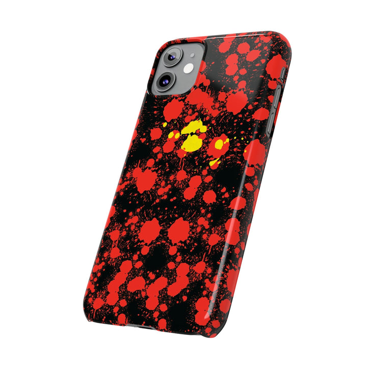 Slim Cute Phone Cases for Iphone - | iPhone 15 Case | iPhone 15 Pro Max Case, Iphone 14 Case, Iphone 14 Pro Max, Iphone 13, Red Yellow Paint Splash - Studio40ParkLane