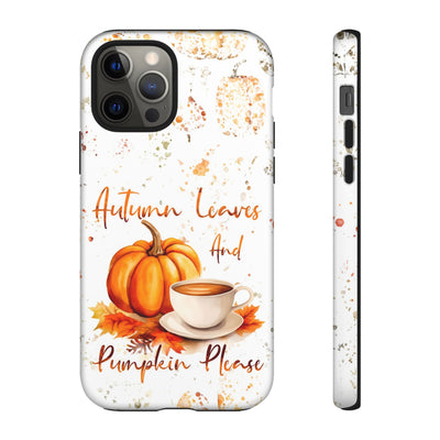 Impact Resistant, Fall Leaves Pumpkin Pie, Cute Phone Cases for Samsung S24, S23, S22, S21, IPhone 15 pro Iphone 14 pro Iphone 13 IPhone 12 Iphone 11