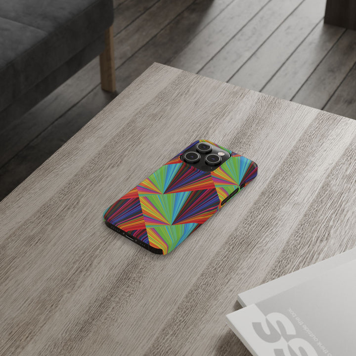Slim Triangle Kaleidoscope Colors Gift for Her Cute Phone Cases for Iphone 16 Case | iPhone 15 Case | iPhone 15 Pro Max Case, Iphone 14, Iphone 14 Pro Max, Iphone 13, 12, 11, 10, 8,7 - Studio40ParkLane