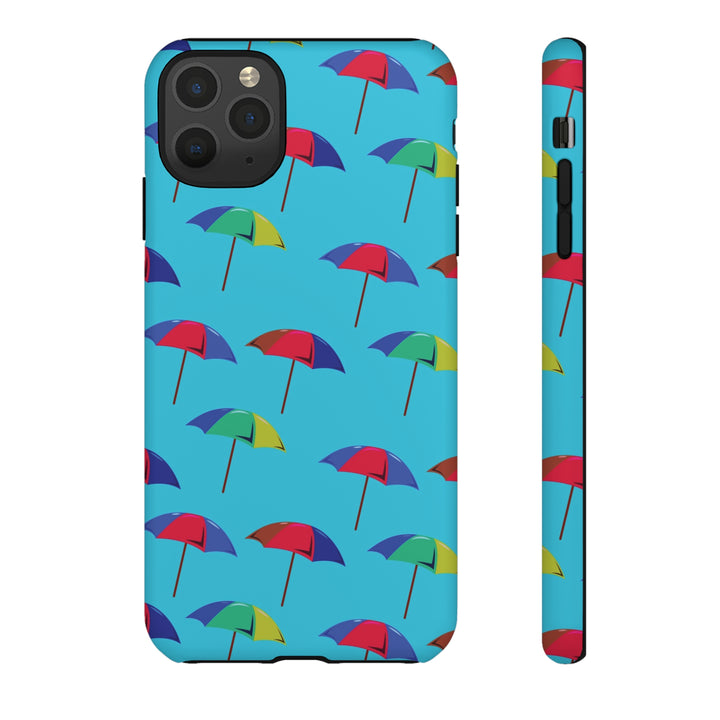 Cute IPhone Case | Colorful Beach Parasols Blue, iPhone 15 Case | iPhone 15 Pro Case, Iphone 14 Case, Iphone 14 Pro Max Case, Protective Iphone Case - Studio40ParkLane