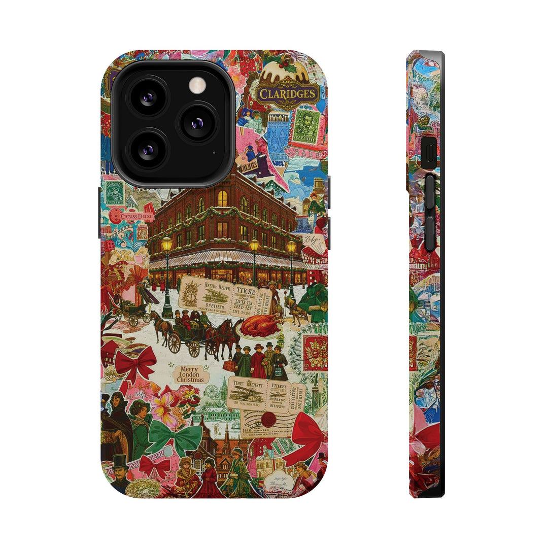 Aesthetic Tough Magsafe London Coquette Collage Phone Case - For iPhone 17 Pro Max iPhone 16 Pro iPhone 15 Iphone 14 Plus 13 Pro 12 11 10 - Studio40ParkLane
