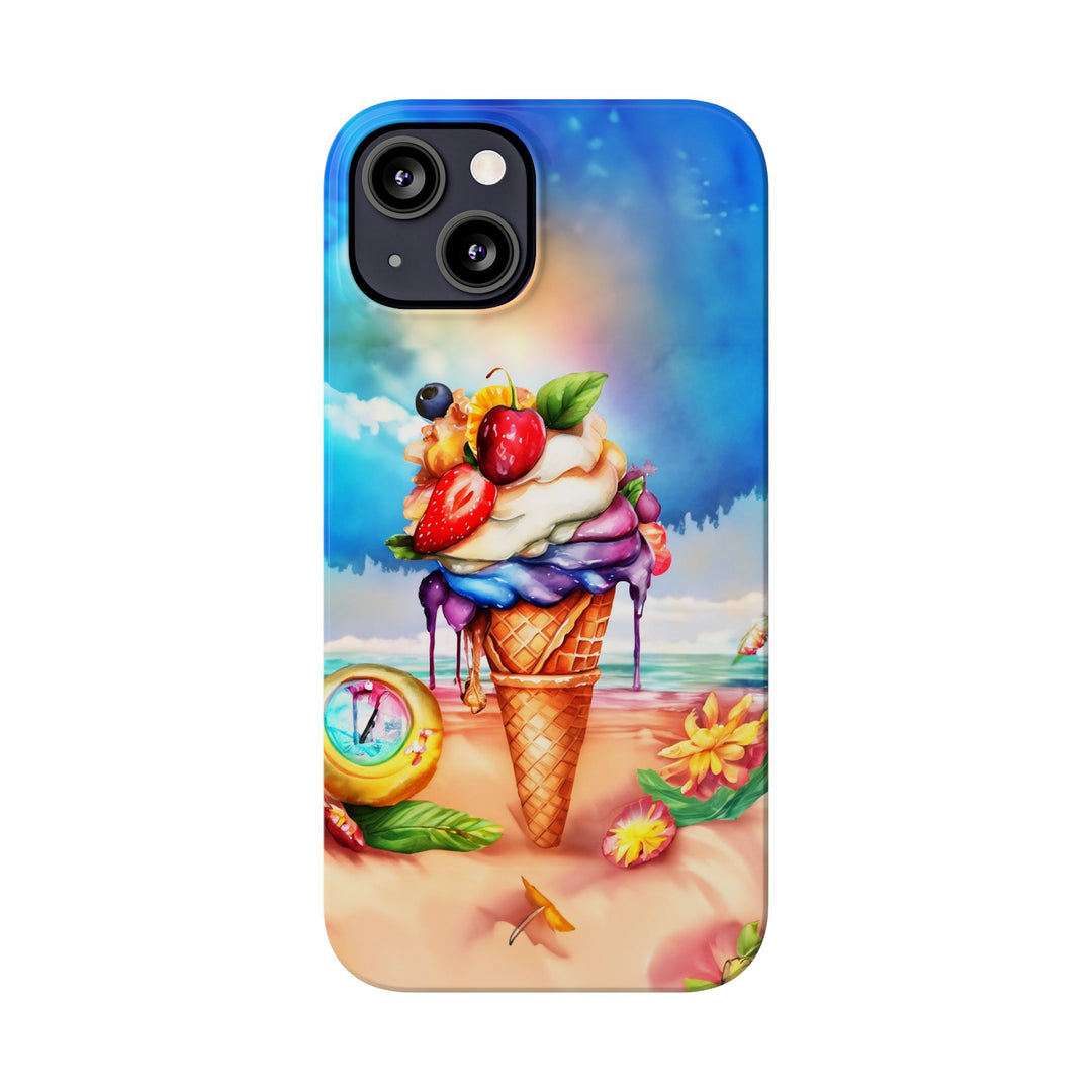 Slim Summer Ice Cream Cone Slim Cute Phone Cases for Iphone | iPhone 15 Case | iPhone 15 Pro Max Case, Iphone 14, Iphone 14 Pro Max, Iphone 13 - Studio40ParkLane
