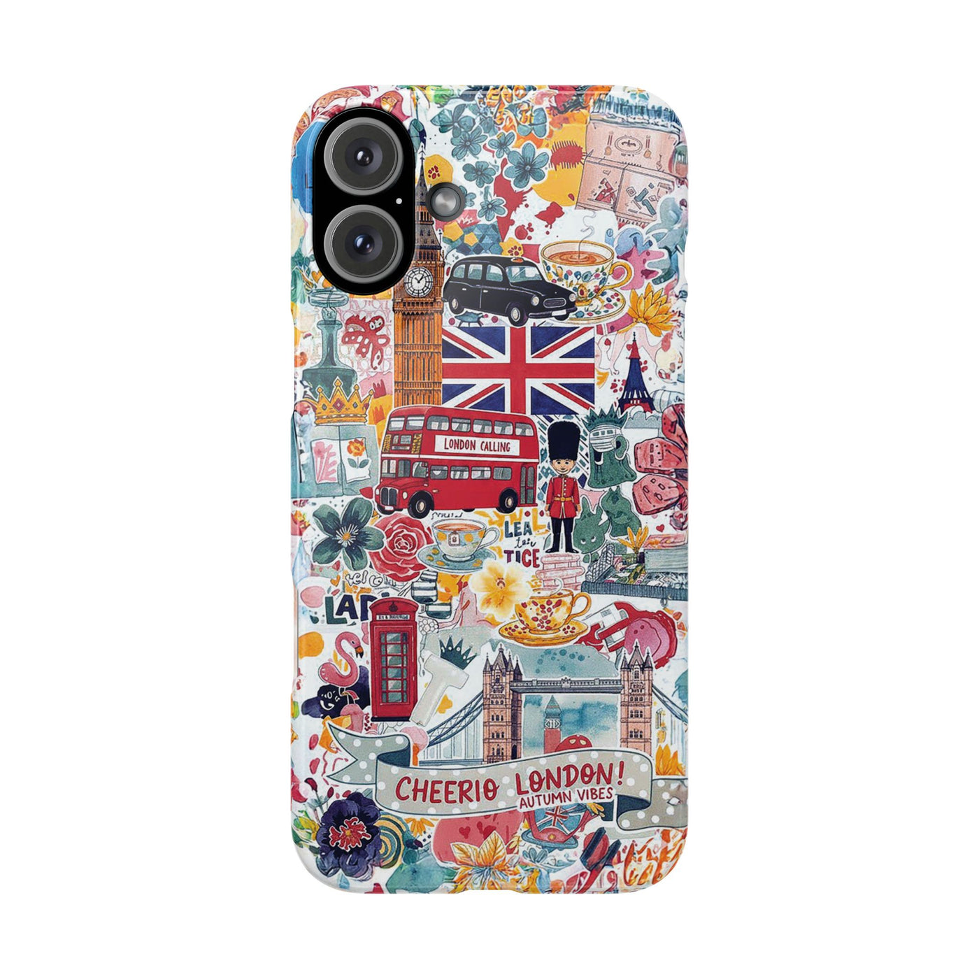 Slim London England Coquette Collage Cute Phone Case for Iphone 17 - | iPhone 16 Pro Max Case | iPhone 15 Case Iphone 14 13 12 11 10 9 8 7 - Studio40ParkLane