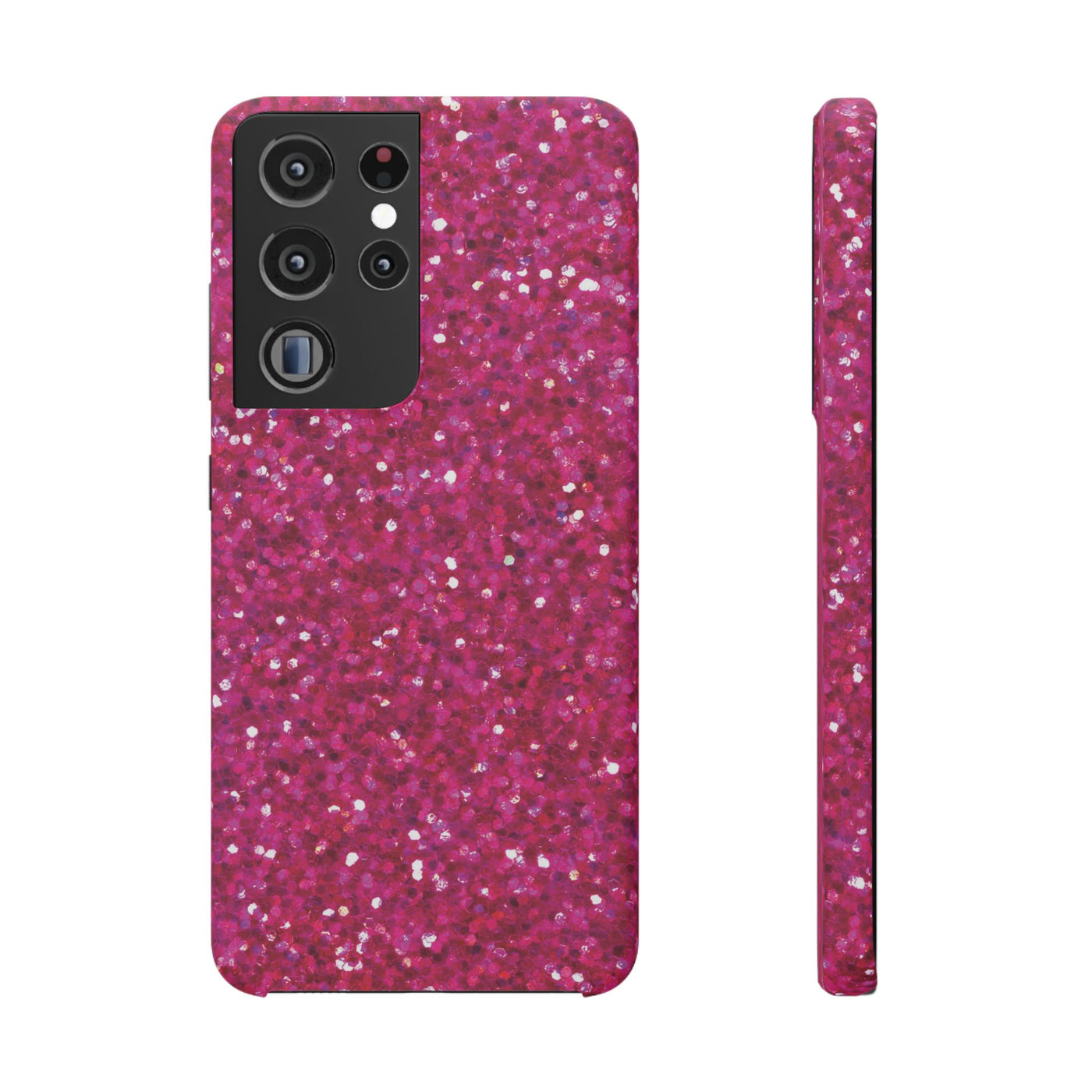 Snap Non-Glitter Muted Pink Play on "Faux" Glitter Effect Cute Phone Cases for Samsung and Iphone, 16, 15, 14, S24, S23, S22, S21, S20, Plus and Ultra