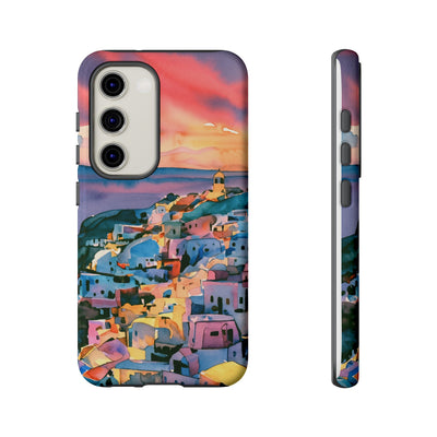 Impact Resistant, Greek Sunset, Cute Phone Cases for Samsung S24, S23, S22, S21, IPhone 15 pro Iphone 14 pro Iphone 13 IPhone 12 Iphone 11