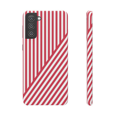 Aesthetic Winterberry Red Stripes Cute Phone Case Sleek Snap - For iPhone 17 Pro Max iPhone 16 Pro iPhone 15 Iphone 14 Plus 13 Pro 12 11 10 Gift - Studio40ParkLane