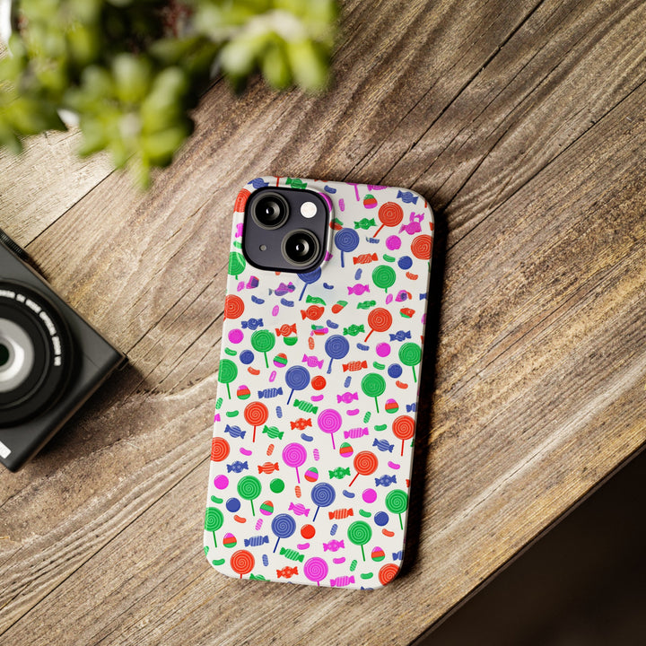 Slim Cute Phone Cases for Iphone - | iPhone 15 Case | iPhone 15 Pro Max Case, Iphone 14 Case, Iphone 14 Pro Max, Iphone 13, Summer Lollipops Red - Studio40ParkLane