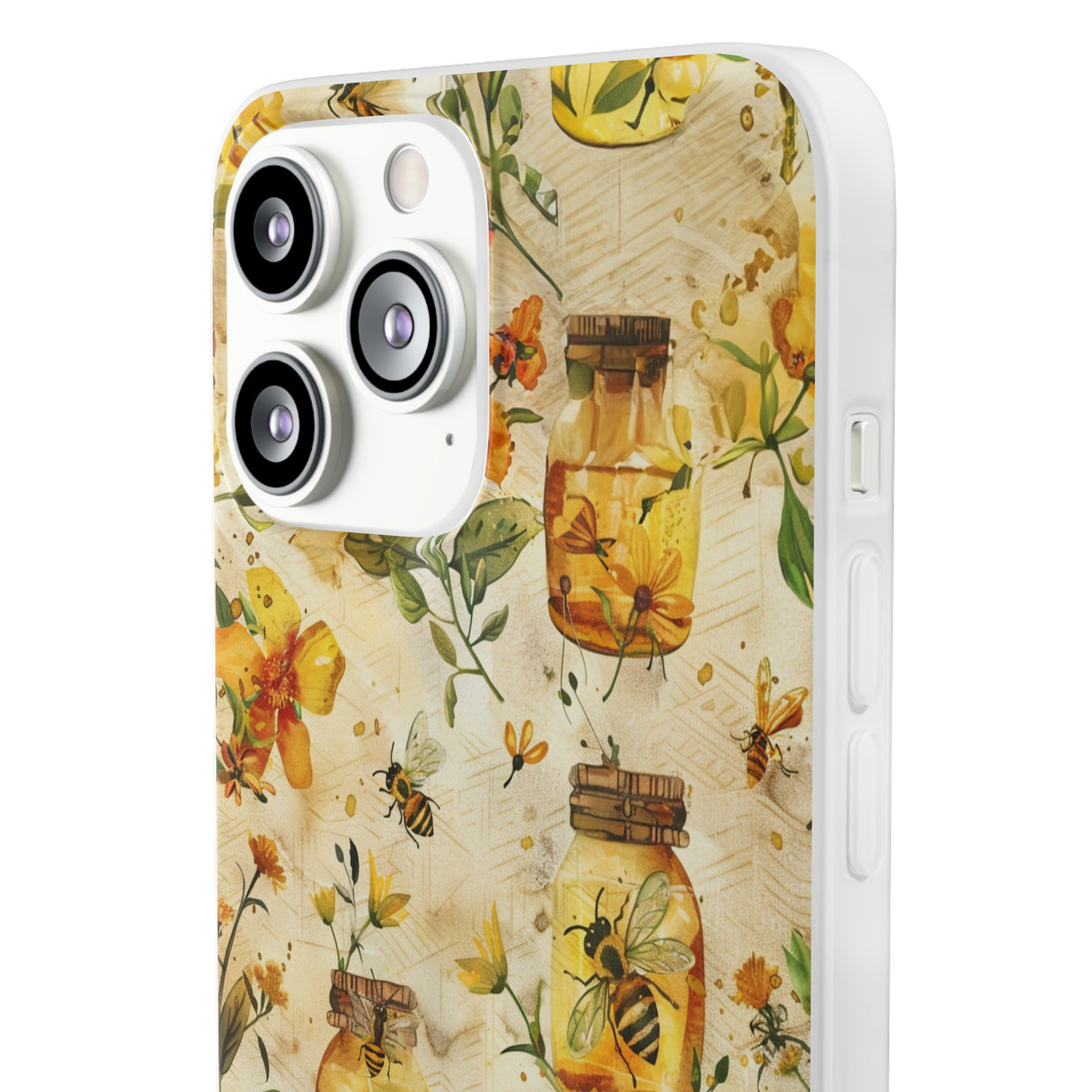 Cute Flexi Phone Cases, Honey Bees Yellow, Compatible with Samsung Galaxy S23, Samsung S22, Samsung S21, Samsung S20, Galaxy S20 Ultra