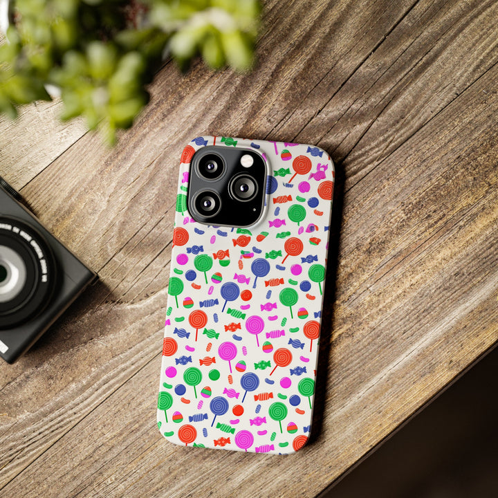 Slim Cute Phone Cases for Iphone - | iPhone 15 Case | iPhone 15 Pro Max Case, Iphone 14 Case, Iphone 14 Pro Max, Iphone 13, Summer Lollipops Red - Studio40ParkLane