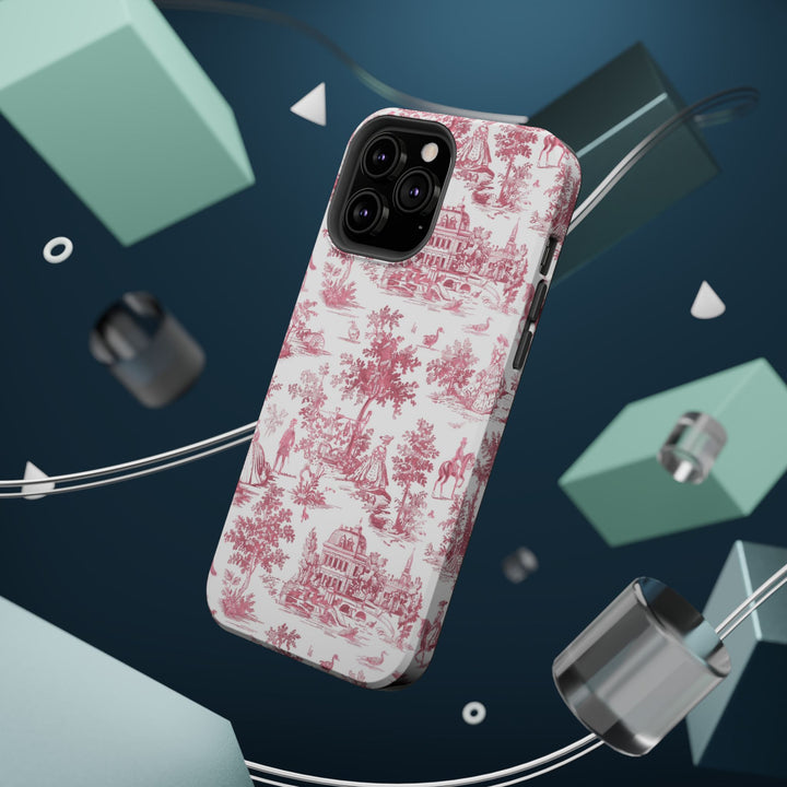 French Pink Toile Magsafe Cute Phone Case for Iphone Gift for Her, iPhone 16 Case | iPhone 15 Pro Max Case, Iphone 14, Iphone 14 Pro Max, Iphone 13, Iphone 12 - Studio40ParkLane
