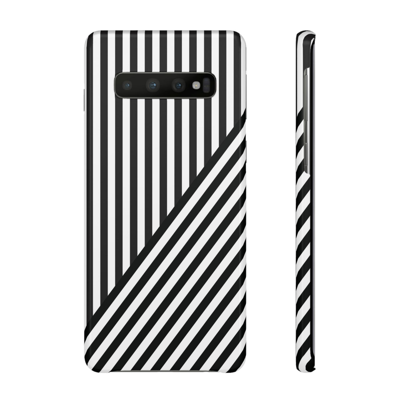 Aesthetic Black White Stripes Cute Phone Case Sleek Snap - For iPhone 17 Pro Max iPhone 16 Pro iPhone 15 Iphone 14 Plus 13 Pro 12 11 10 Gift - Studio40ParkLane