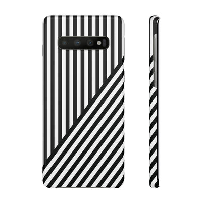Aesthetic Black White Stripes Cute Phone Case Sleek Snap - For iPhone 17 Pro Max iPhone 16 Pro iPhone 15 Iphone 14 Plus 13 Pro 12 11 10 Gift - Studio40ParkLane