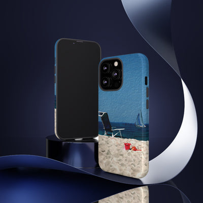 Cute Samsung Case | Cool Iphone Case | Summer Blue Beach Chair, Samsung S24, S23, S22, S21, IPhone 15 Case | Iphone 14 Case, Iphone 13 Case