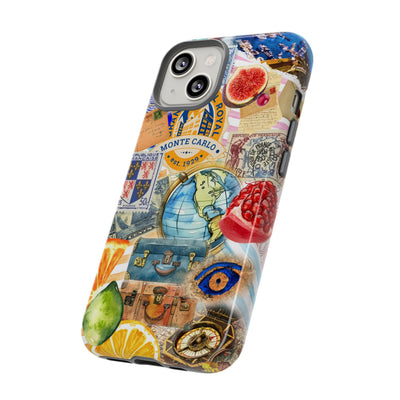 Cute European Summer Collage Phone Case, for IPhone 16 Case | Iphone 15, Iphone 14, IPhone 13 Case, 11 8 7, Samsung Galaxy S24, S23, S22, S21 Extra Protective