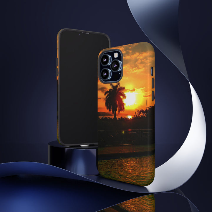 Cute Samsung Case | Cool Iphone Case | Summer Jamaica Pool Sunset, Samsung S24, S23, S22, S21, IPhone 15 Case | Iphone 14 Case, Iphone 13 Case - Studio40ParkLane