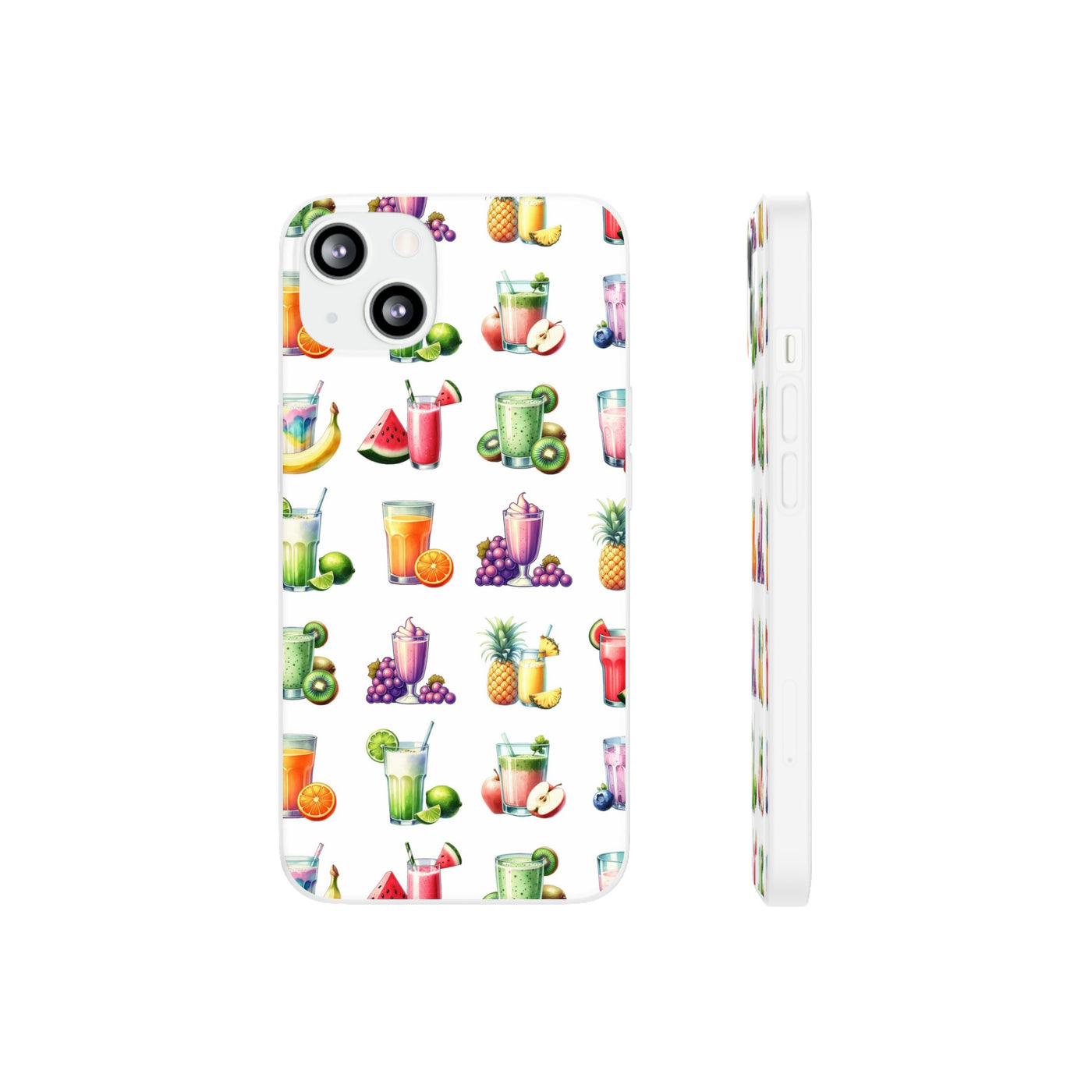 Cute Flexi Phone Cases, For Iphones and Samsung Galaxy Phones, Tropical Summer Fruit Cocktails, Galaxy S23 Phone Case, Samsung S22 Case, Samsung S21, Iphone 15, Iphone 14, Iphone 13