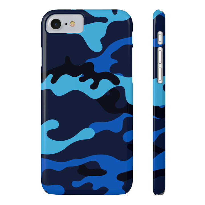 Slim Cute Phone Cases for Iphone - | iPhone 15 Case | iPhone 15 Pro Max Case, Iphone 14 Case, Iphone 14 Pro Max, Iphone 13, Blue Camouflage - Studio40ParkLane