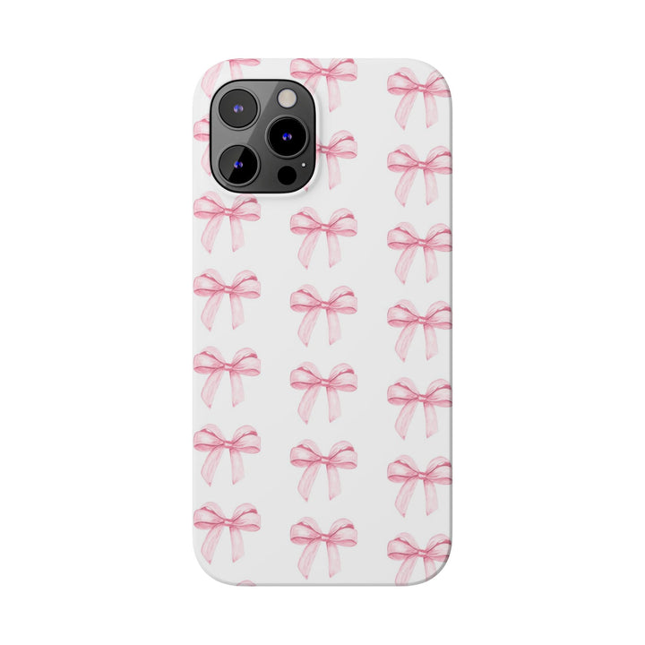 Slim Pink Bows Cute Phone Cases for Iphone 16 Pro Max | iPhone 15 Case | iPhone 15 Pro Max Case, Iphone 14, Iphone 14 Pro Max, Iphone 13 12 11 8 7 - Studio40ParkLane