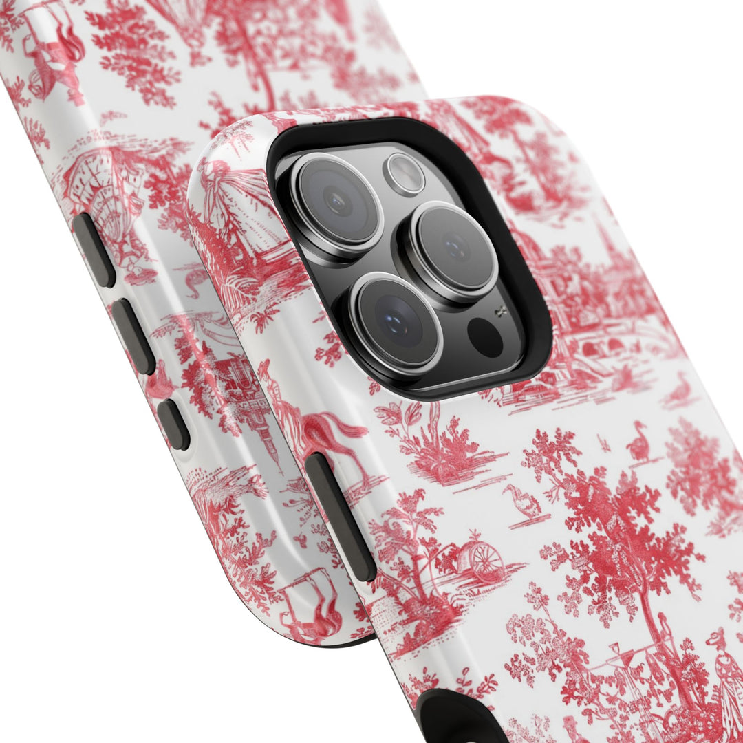 Magsafe French Toile Personalized Initial Custom Gift for Her Cute Phone Cases for Iphone 16 Pro Max | iPhone 15 Case | iPhone 15 Pro Max Case, Iphone 14, 13, 12, 11, 10, 8, 7 - Studio40ParkLane
