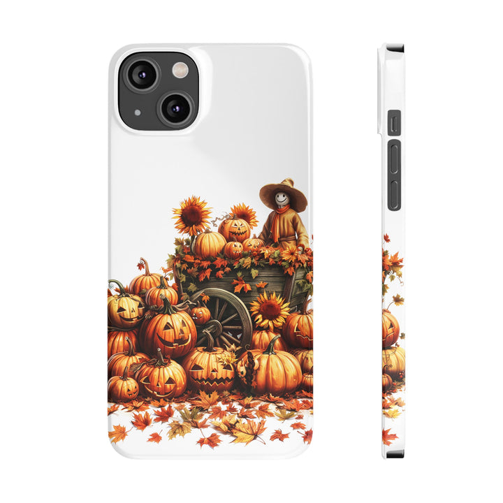 Slim Fall Leaves Scarecrow Slim Cute Phone Cases for Iphone | iPhone 15 Case | iPhone 15 Pro Max Case, Iphone 14, Iphone 14 Pro Max, Iphone 13 - Studio40ParkLane