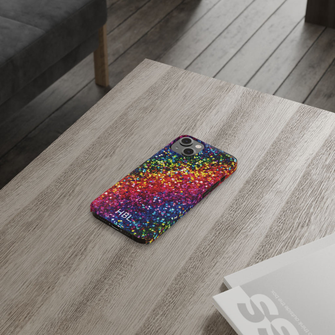 Slim Personalized Slim Muted Faux Play on Glitter Effect Cute Phone Cases for Iphone 16 Pro Max | iPhone 15 Case | iPhone 15 Pro Max Case, Iphone 14, Iphone 14 Pro Max, Iphone 13 12 11 8 7 - Studio40ParkLane