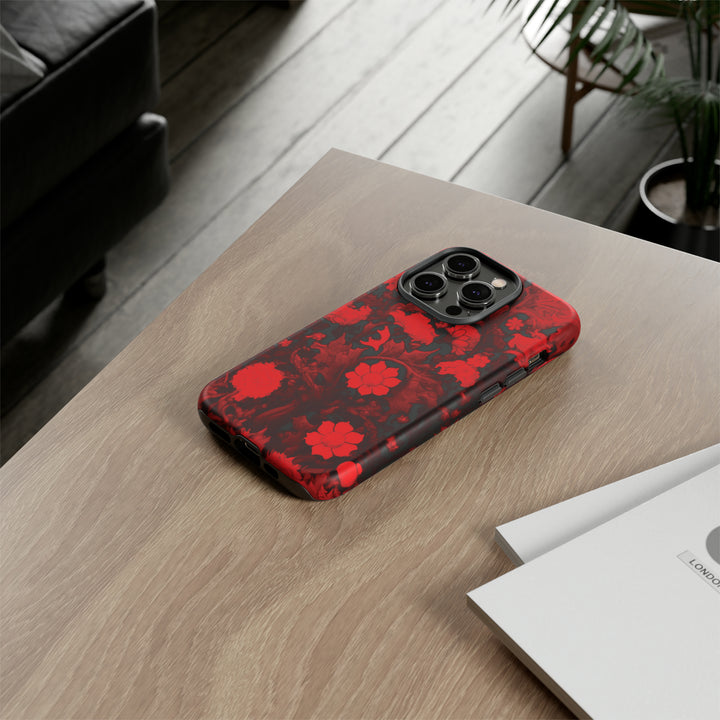 Cool Phone Case | Red Flowers, For iPhone 15 Case | iPhone 15 Pro Case, Iphone 14 Case, Iphone 14 Pro Max Case, Protective Iphone Case - Studio40ParkLane