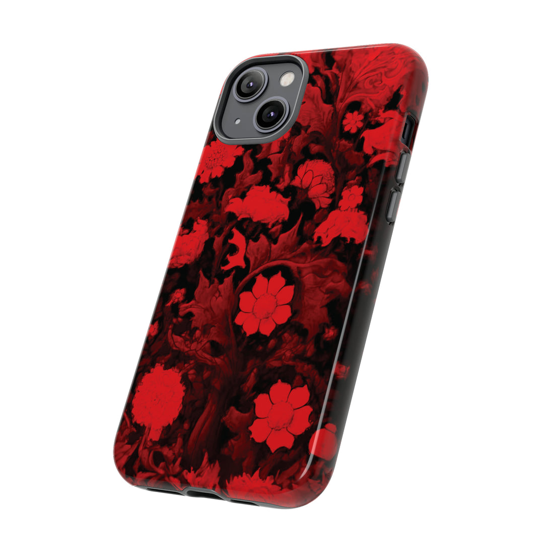 Cool Phone Case | Red Flowers, For iPhone 15 Case | iPhone 15 Pro Case, Iphone 14 Case, Iphone 14 Pro Max Case, Protective Iphone Case - Studio40ParkLane