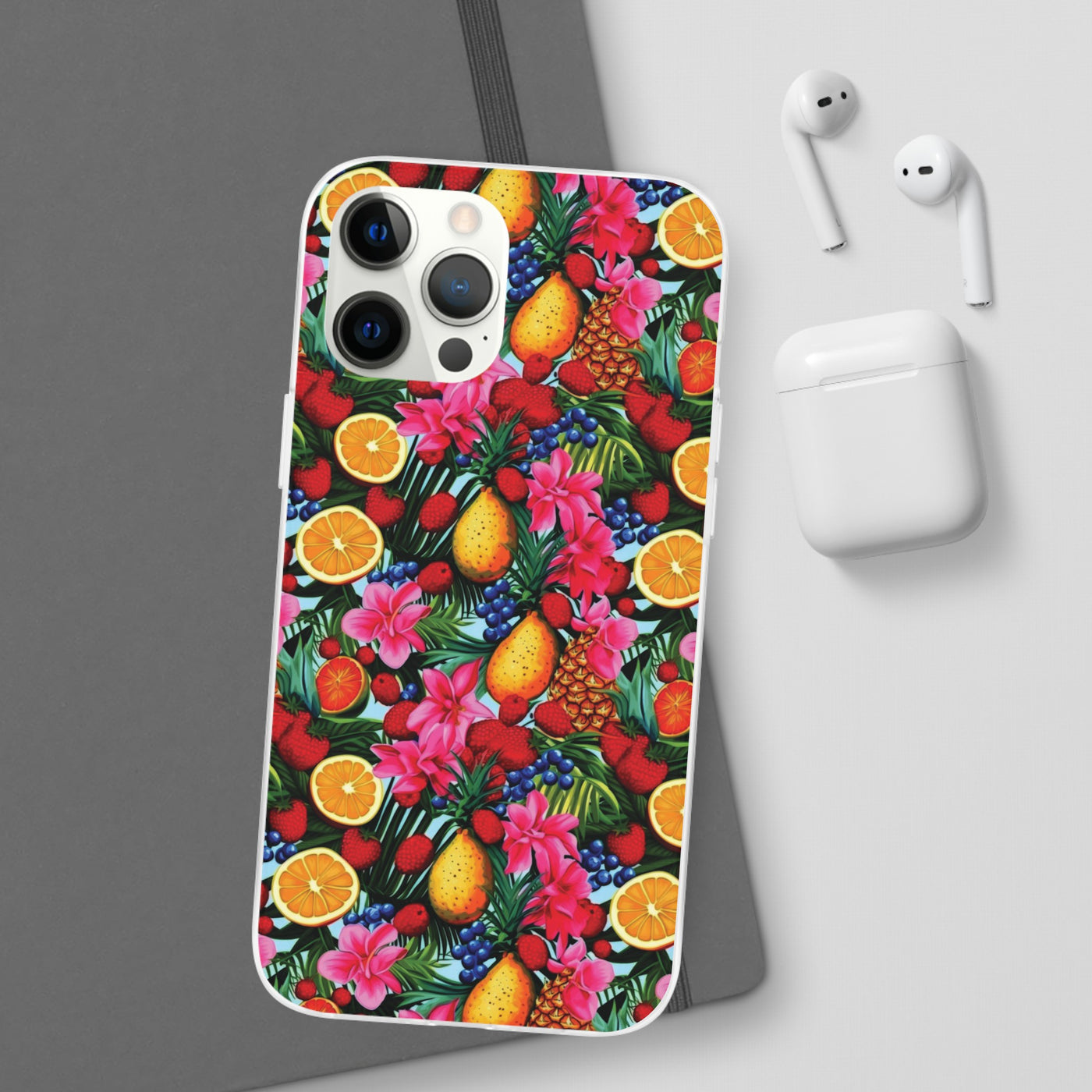 Cute Flexi Phone Cases, For Iphones and Samsung Galaxy Phones, Summer Mixed Fruit, Galaxy S23 Phone Case, Samsung S22 Case, Samsung S21, Iphone 15, Iphone 14, Iphone 13