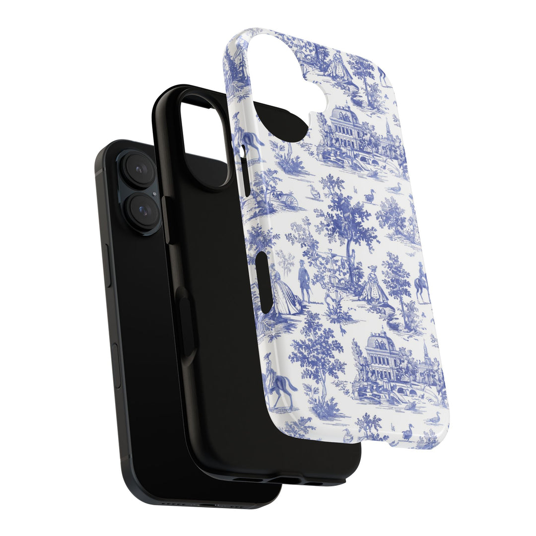 Premium Tough French Toile Gift for Her Cute Phone Cases for Samsung S25 S24, S23, S22, S21, Iphone, 16, 15, 14, 13 Pro Max Ultra - Studio40ParkLane