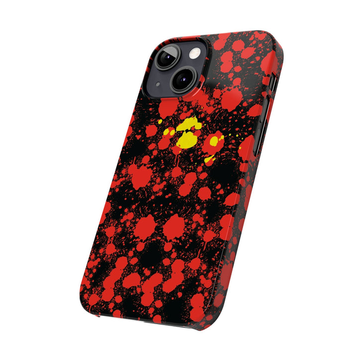 Slim Cute Phone Cases for Iphone - | iPhone 15 Case | iPhone 15 Pro Max Case, Iphone 14 Case, Iphone 14 Pro Max, Iphone 13, Red Yellow Paint Splash - Studio40ParkLane