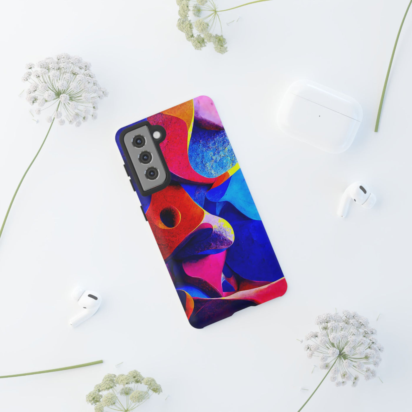 Impact Resistant, Abstract Shapes, Cute Phone Cases for Samsung S24, S23, S22, S21, IPhone 15 pro Iphone 14 pro Iphone 13 IPhone 12 Iphone 11