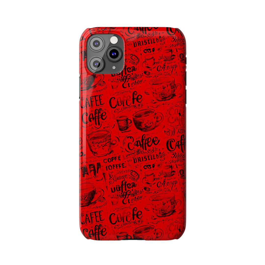 Slim Cute Phone Cases for Iphone - | iPhone 15 Case | iPhone 15 Pro Max Case, Iphone 14 Case, Iphone 14 Pro Max, Iphone 13, Red Black Coffee - Studio40ParkLane